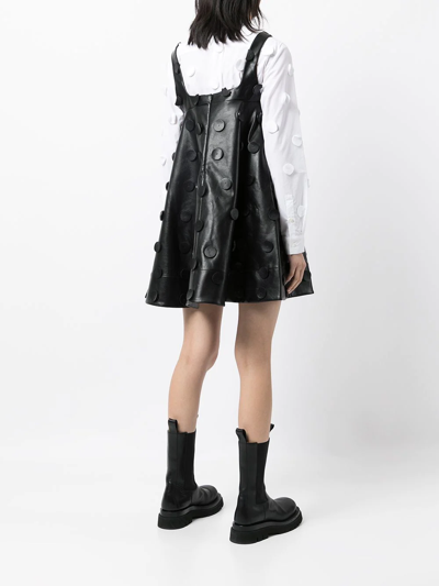 Shop Shushu-tong Appliqué Detail Flared Mini Dress In Black