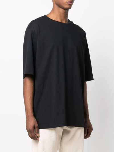 Shop Balmain Side Logo-print Oversize T-shirt In Black