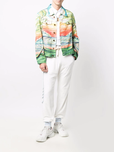 Casablanca Torchon Piping-detail Track Pants In White