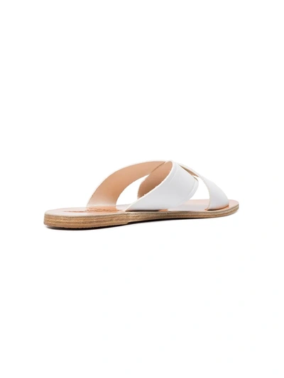 Shop Ancient Greek Sandals White Thais Leather Sandals