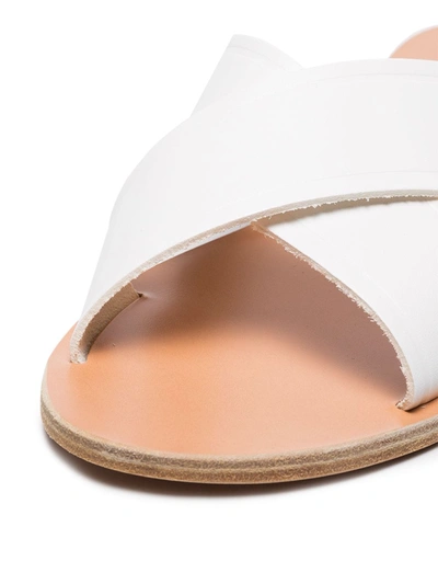 Shop Ancient Greek Sandals White Thais Leather Sandals