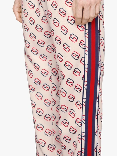 Shop Gucci Gg Printed Jogging Pant In White