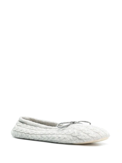 Shop N•peal Cable Slippers In Grey