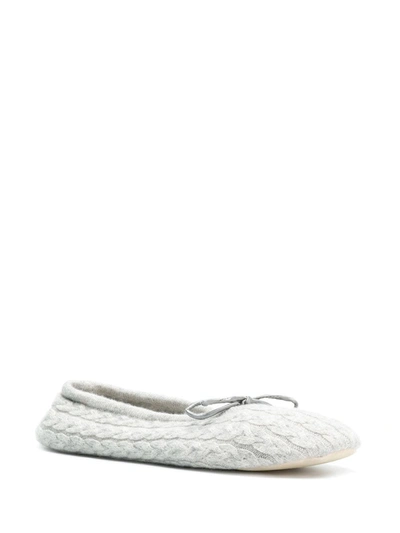 N•peal Cable Slippers In Grey