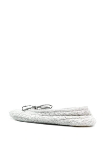 N•peal Cable Slippers In Grey