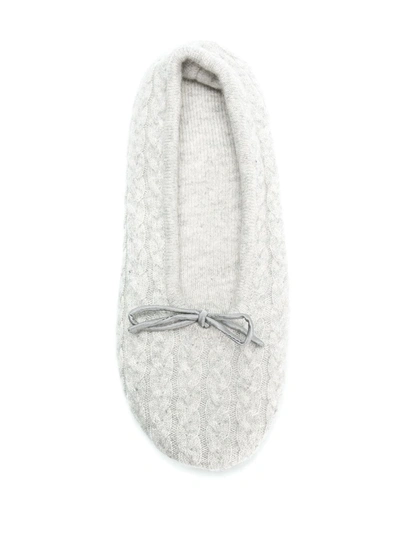 Shop N•peal Cable Slippers In Grey