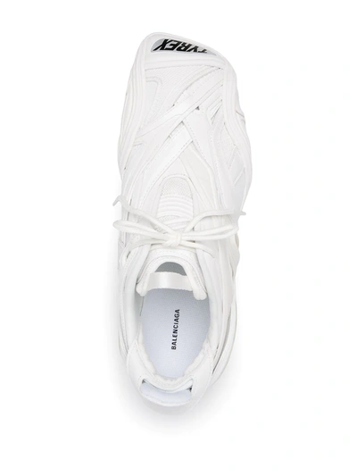 Shop Balenciaga Tyrex Monocolour Sneakers In White