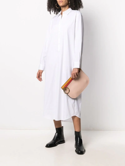 Shop La Collection Audrey Midi Shirt Dress In White