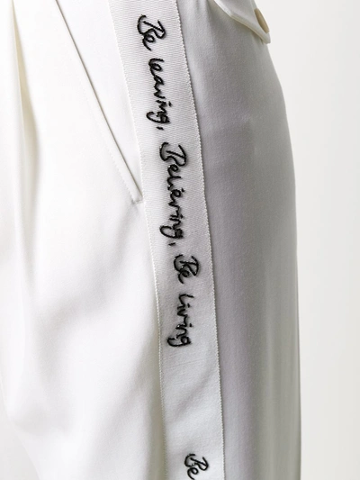 Shop Stella Mccartney We Are The Weather Tailored Trousers In White