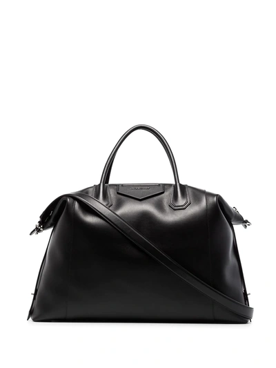 Shop Givenchy Large Antigona Soft Tote Bag In Black