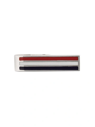 Shop Thom Browne Rwb Detail Short Tie Bar In 960 Rwbwht