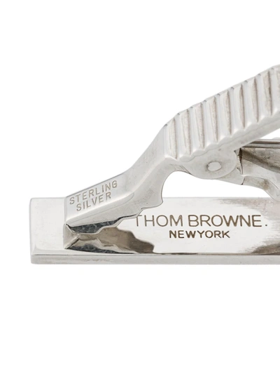 Shop Thom Browne Rwb Detail Short Tie Bar In 960 Rwbwht