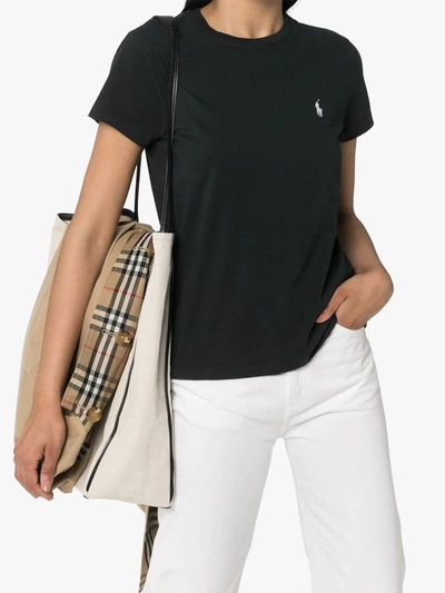 Polo Ralph Lauren Embroidered Logo T-shirt In Black