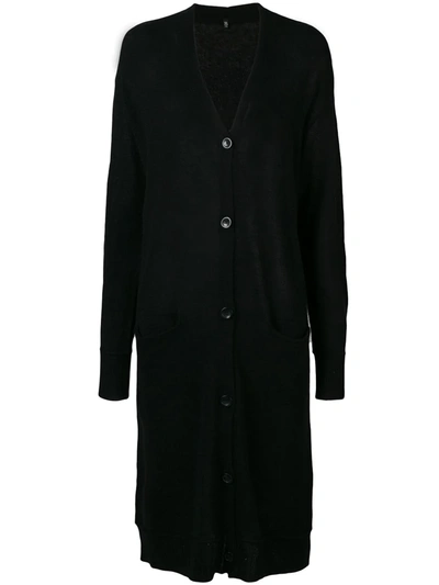 Shop R13 Cashmere Long Length Cardigan In Black