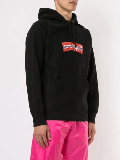 Shop Supreme X Commes Des Garçons Logo-print Hoodie In Black