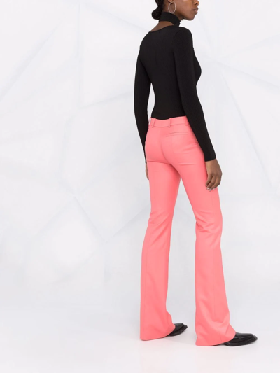 Shop Alexander Mcqueen Flared Tailored Trousers In Pink
