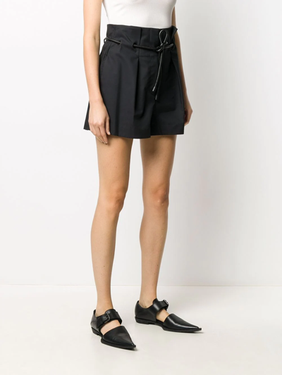 3.1 Phillip Lim Origami Pleated Shorts In Black