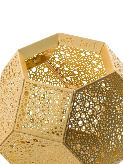 Shop Tom Dixon Perforated Tea Light Holder In Gold
