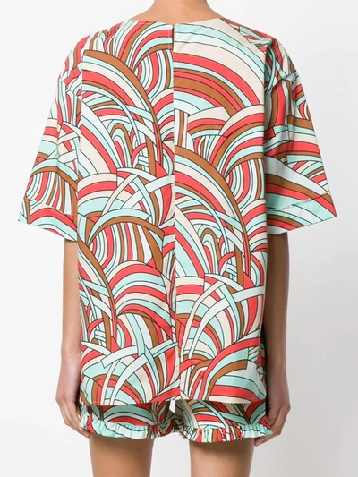 Shop La Doublej Onde Boxy T-shirt In Multicolour