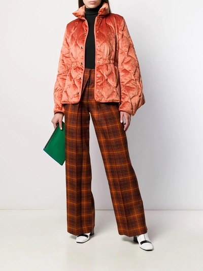 Shop Aalto Padded Corduroy Jacket In Orange