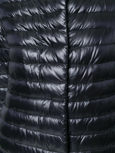 Herno Nylon Three Quarter-sleeve Down Coat In Black
