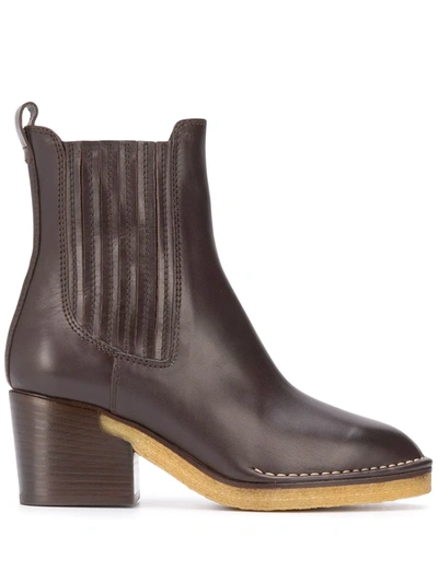 Shop Tod's 70mm Chelsea Boots In Brown