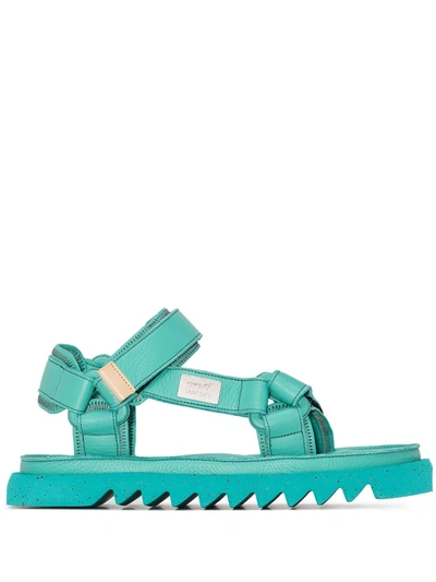 Shop Marsèll X Suicoke Depa Touch-strap Sandals In Blau
