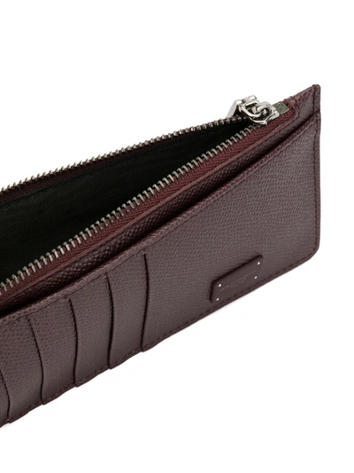 Shop Dolce & Gabbana Zipped Cardholder Wallet In Brown