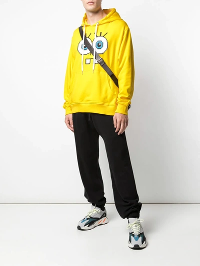Mostly Heard Rarely Seen 8-bit Snaggle Teeth Motif Hoodie In Yellow