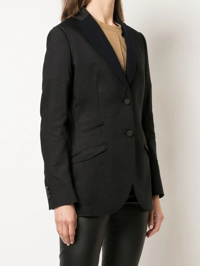 Shop Maurizio Miri Single-breasted Wool Jacket In Black