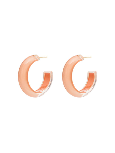 Shop Alison Lou Loucite Small Jelly Hoop Earrings In Orange