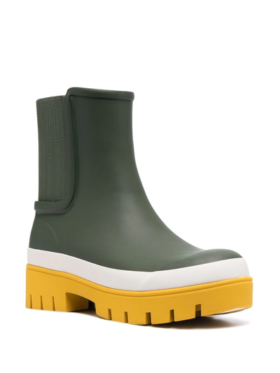 Tory Burch Colour-block Platform Boots In 绿色