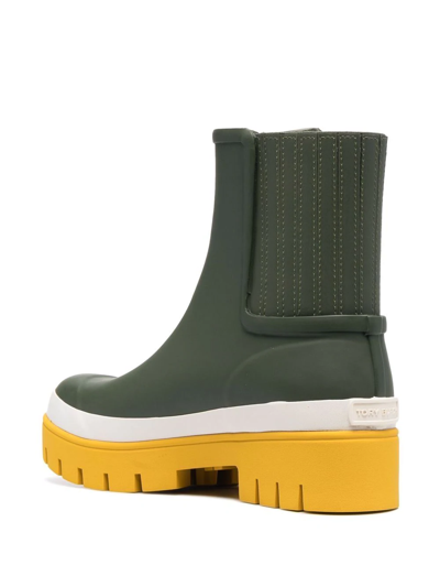 Tory Burch Colour-block Platform Boots In 绿色