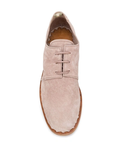 Shop Officine Creative Oliver Almond Toe Brogues In Pink
