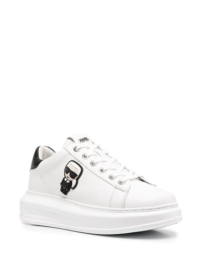 Shop Karl Lagerfeld Ikonik Karl Low-top Sneakers In White