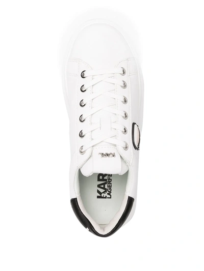 Shop Karl Lagerfeld Ikonik Karl Low-top Sneakers In White