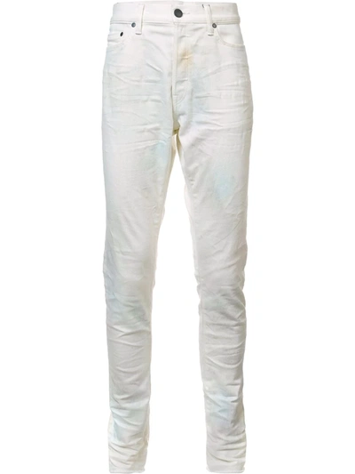 John Elliott The Cast 2 Sour Skittles Print Straight Jeans In White
