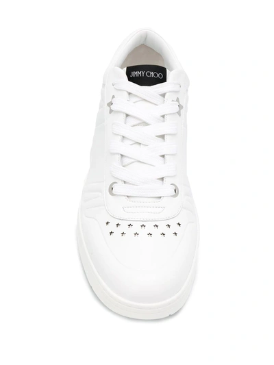 Shop Jimmy Choo Hawaii Low-top Sneakers In White