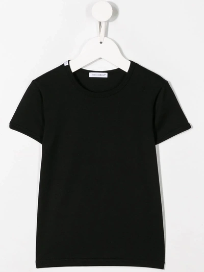 Dolce & Gabbana Black Cotton T-shirt Set In Black