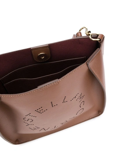 Shop Stella Mccartney Stella Logo Shoulder Bag In Brown