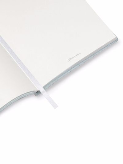 Shop Dolce & Gabbana Large Zebra-print Leather Blank Notebook In White