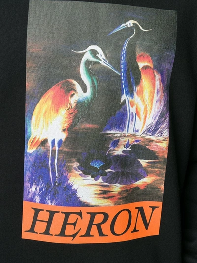 Shop Heron Preston Logo-print Cotton Sweatshirt In Black