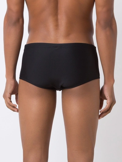 Shop Amir Slama Mesh Panels Trunks In Black