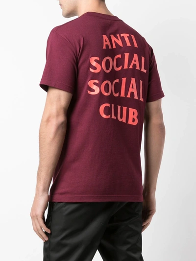 Shop Anti Social Social Club Logo Print T-shirt In Red
