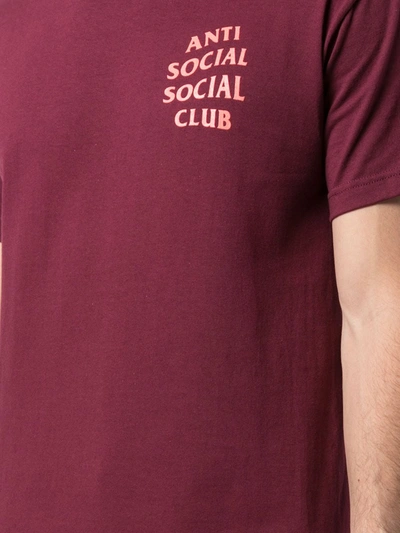 Shop Anti Social Social Club Logo Print T-shirt In Red