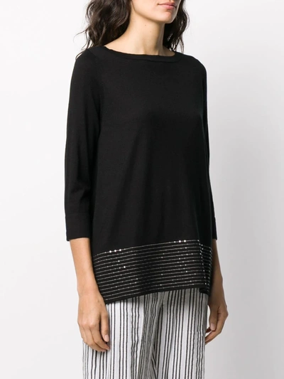 SEQUIN-EMBELLISHED KNITTED TOP