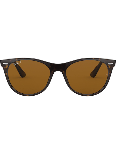 Shop Ray Ban Wayfarer Ii Tortoiseshell Sunglasses In Brown
