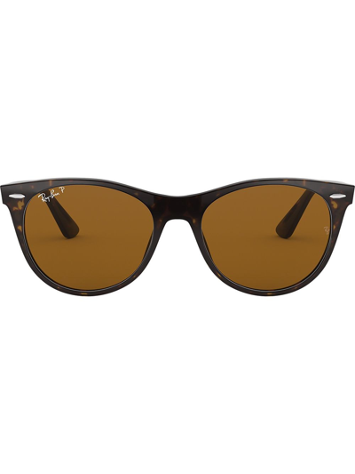 Ray Ban Wayfarer Ii Tortoiseshell Sunglasses In Brown