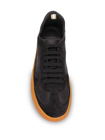 Shop Officine Creative Kade Textured Panel Sneakers In Black