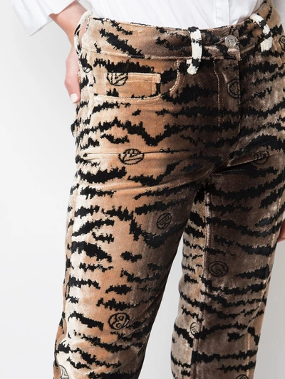 Shop Giambattista Valli Textured Flared Trousers In Black